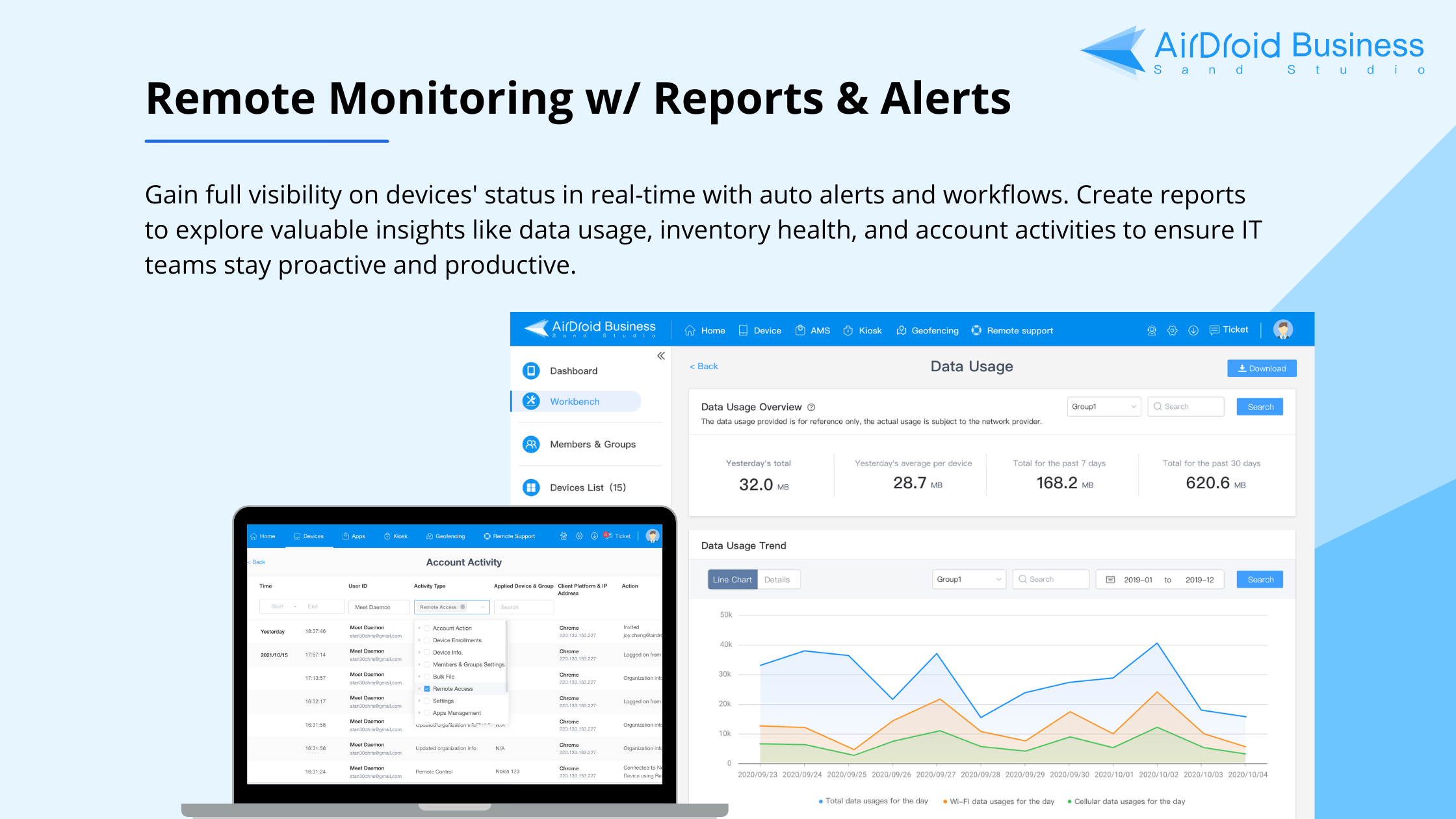 screenshot of AirDroid Business